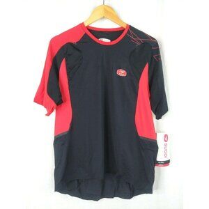 Sugoi Bike Cycling Jersey Shirt Mens M Short‎ Sleeve Black Red Pockets New